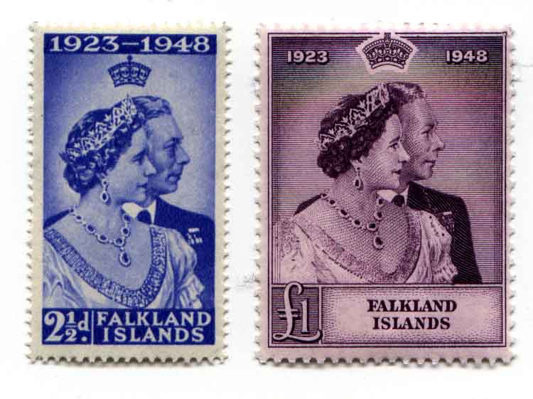 Falklands 1948 S.Wedding stamp